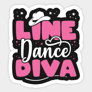 Line Dance Diva - Western Country Dancing design Sticker